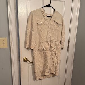 Calvin Klein Beige Utility Jacket